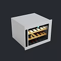 Sleek White Wine Cooler With Glass Door And Golden Wine Racks Holding Wine Bottles