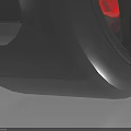 Red and Black Sports Car with Sleek Design Shiny Exterior Headlights and Reflective Wheels