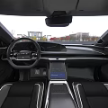 Sleek Black Lucid Car With Modern Exterior And Aerodynamic Design