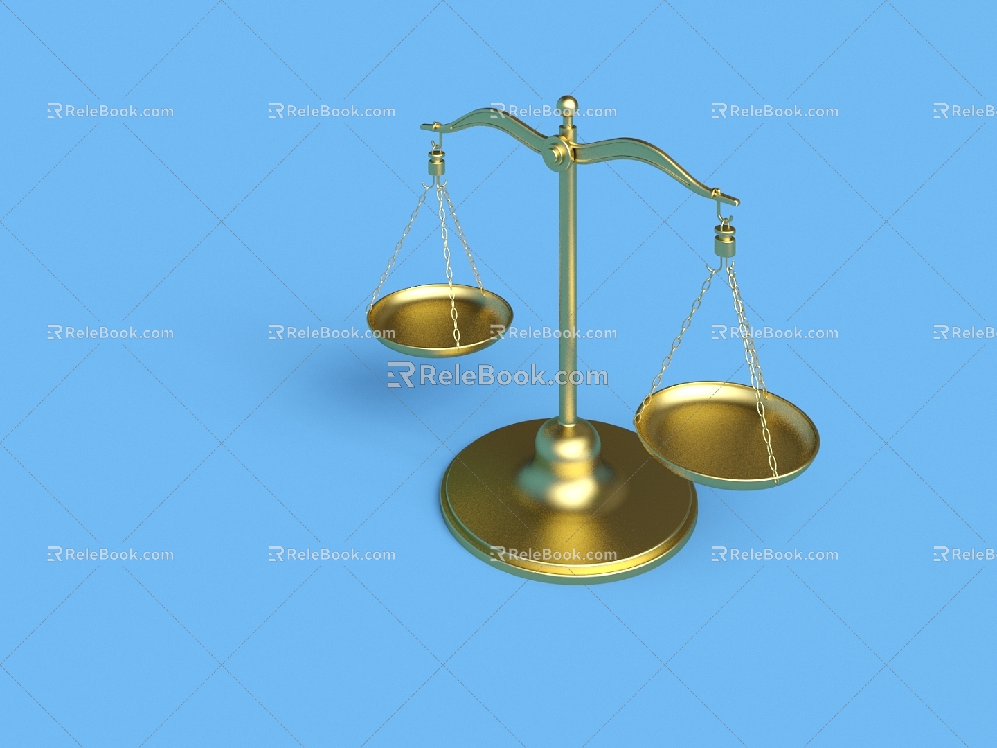 Gold balance 3d model