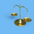 Gold balance 3d model