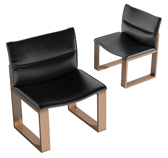 Middle Style Single Chair 3d model