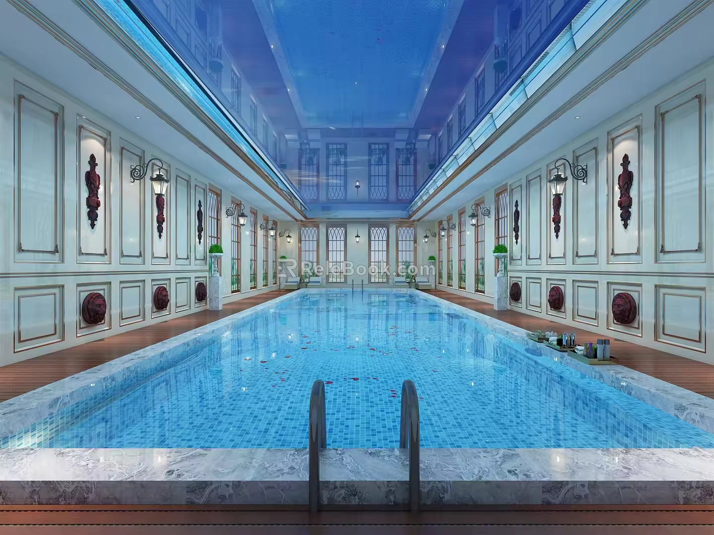 New classical swimming pool 3d model