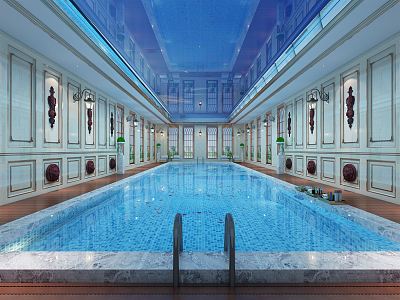 New classical swimming pool 3d model