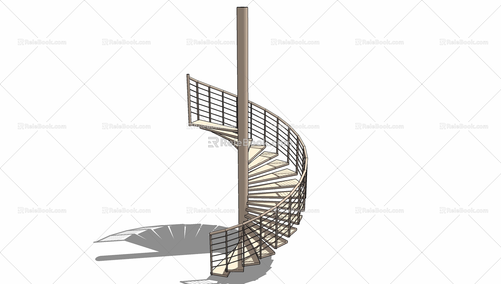 revolving staircase 3d model