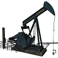 Modern oil extraction machine pumping machine kowtow machine oil extraction machine 3d model