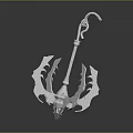 Intricate Metallic Water Vessel Anchor With Decorative Claw Structure For Marine Use