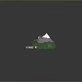Colorful Cartoon Scene With Green Mountain Blue River Boat And Small House