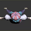 Anime Character With Antler Headdress Blue Hair Pink And White Outfit Brown Boots