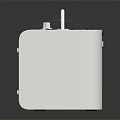 Modern White Portable Speaker With Honeycomb Grille Handle And Control Buttons