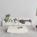 Nordic Sofa Coffee Table Combination 3d model