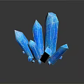 Blue Crystal Cluster Decorative Household Item With Multiple Long Prisms And Reflection