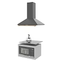 Modern Range Hood and Microwave Oven as Essential Kitchen Appliances for Home Kitchens