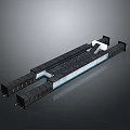 Contemporary Architecture Featuring Long Structure Black Roof White Walls And Geometric Lines
