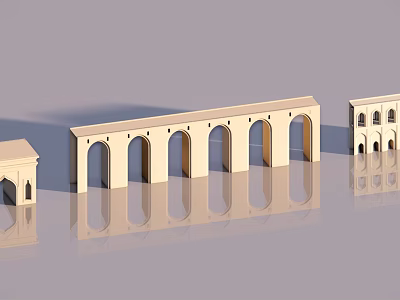 Architectural Arch Structures in Various Styles with Multiple and Single Arch Designs 3d model