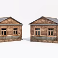 Rustic Rural Self Built House With Wooden Siding Sloped Roof And Windows
