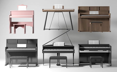 Modern Piano 3d model