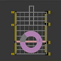 Detailed Spiral Staircase 3D Model With Pink Steps Metal Frame Base And Yellow Support Blocks