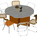 Dining table and chair combination 3d model