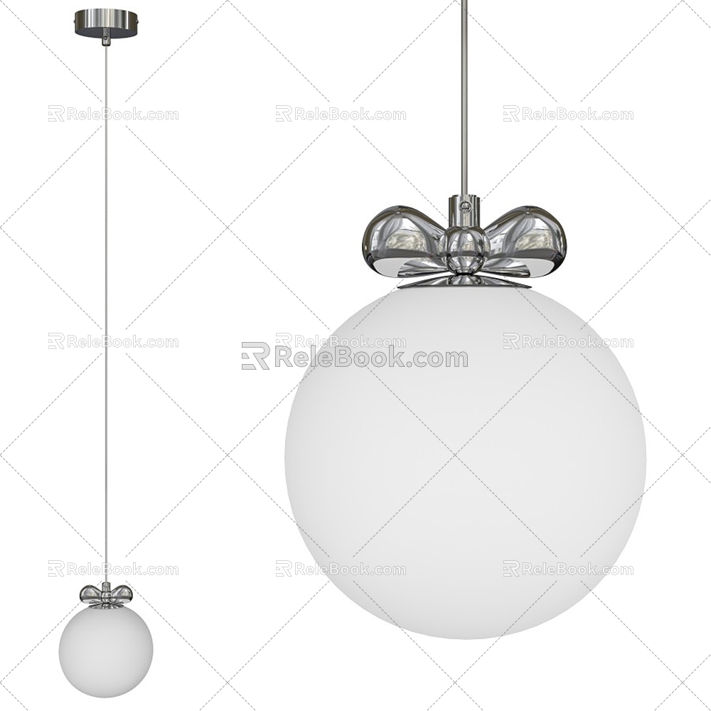 Silver chandelier 3d model