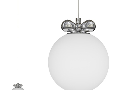 Silver chandelier 3d model