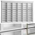 library bookshelf bookcase 3d model