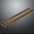Railway Track Architectural Structure Featuring Steel Rails Wooden Sleepers And Fastening Components