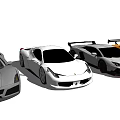 Stylish High Performance Sports Cars in Various Colors with Sleek Designs and Aerodynamic Features
