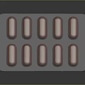 Daily Use Blister Pack With Orange Capsules For Household Supplies