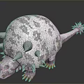 Detailed Armored Dinosaur Model Featuring Bulbous Body Spiked Tail And Textured Skin