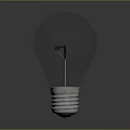 Transparent Glass Light Bulb With Yellow Glow For Modern Home Furniture Lighting