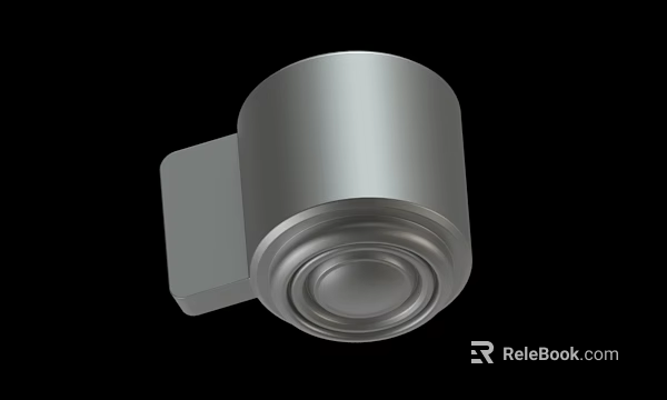 Modern Silver Round Metal Wall Mounted Light Fixture With Smooth Surface 3d model 