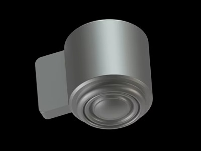 Modern Silver Round Metal Wall Mounted Light Fixture With Smooth Surface 3d model