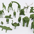 Topiary Shrubs Designed as Various Animal Figures for Artistic Garden Decor