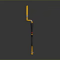 Yellow And Black Tactical Weapon With U Shaped Top And Long Handle