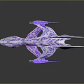 Futuristic Purple And White Spacecraft With Intricate Patterns For Space Exploration