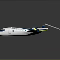 Airbus ZEROe Future Concept Aircraft With White Blue Yellow Livery And Unique Wing Design