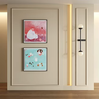 Dopamine decorative painting 3d model