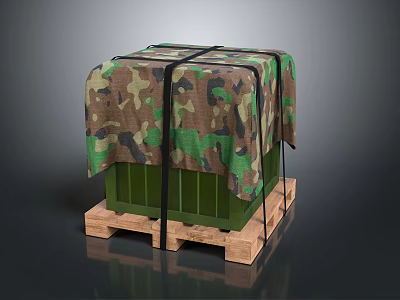 Modern logistics box material material box cargo box 3d model