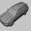 Black BMW SUV Modern Design Front View With Black Wheels And UK License Plate