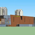 High Rise Residential Building With Modern Commercial Complex And Glass Facade Design