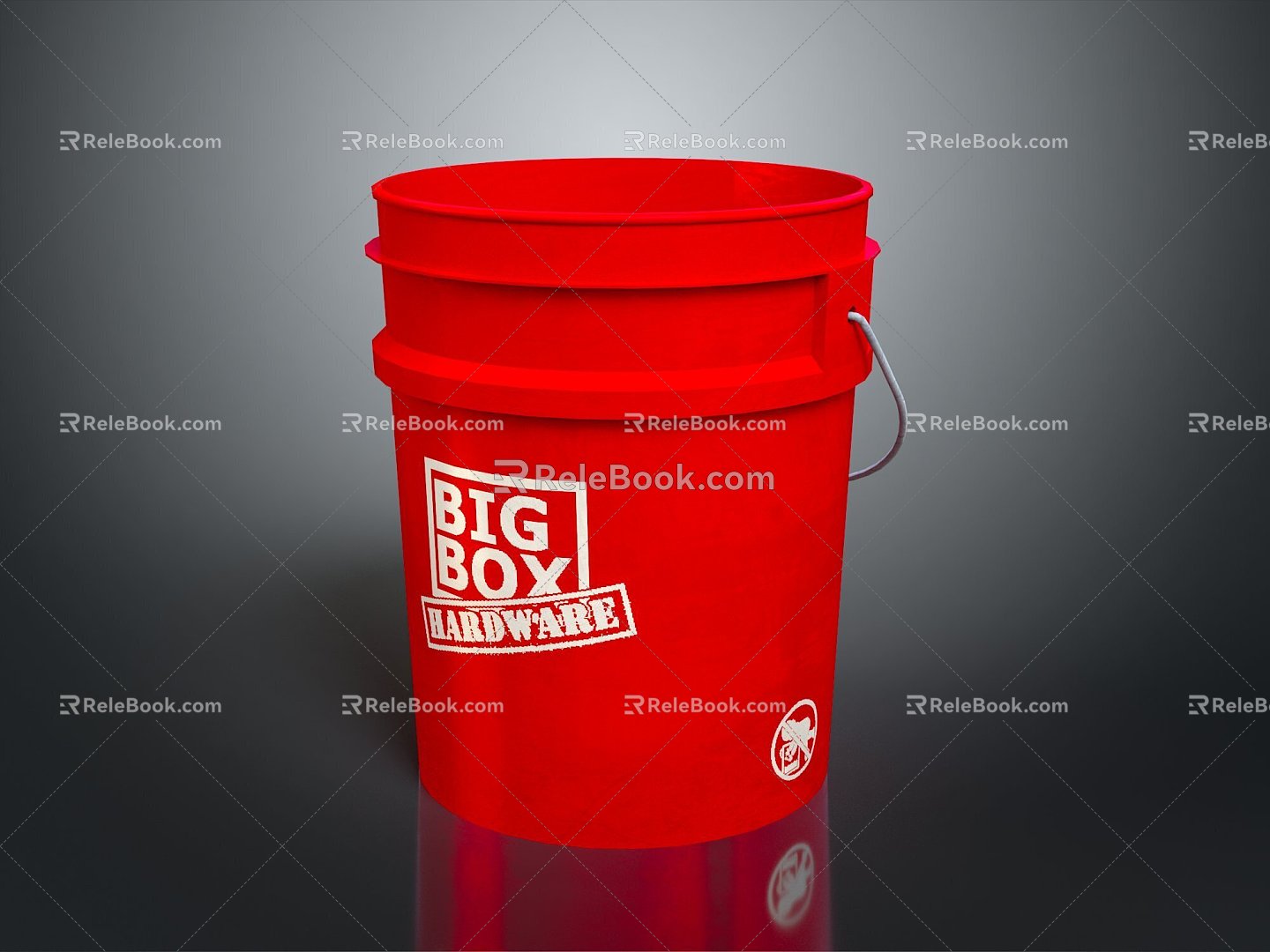 Plastic Bucket Bucket Pot Container Realistic 3d model