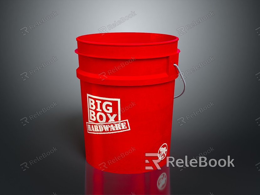 Plastic Bucket Bucket Pot Container Realistic model