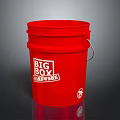 Plastic Bucket Pot Container Realistic 3d model