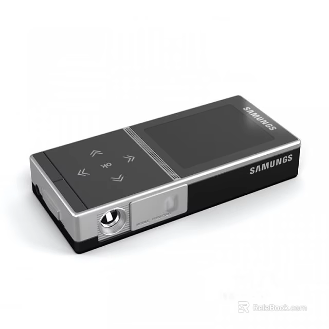 SAMSUNG Portable Headphone Speaker With Control Buttons And Interface Design 3d model 