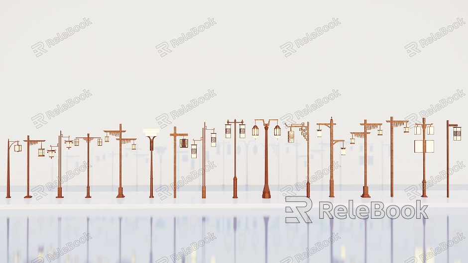 Chinese street lamp model