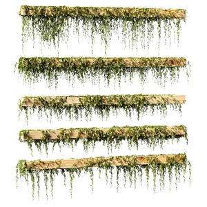 green plant wall 3d model