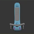 Kids Scooter With Blue Body Gray Handlebar Purple Accents And Two Wheels