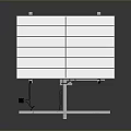 Sturdy Metal Stand With Striped Flat Panel And Adjustable Bracket Design