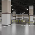 Spacious Modern Parking Garage Interior With Well Lit Ceiling And Clear Floor Markings